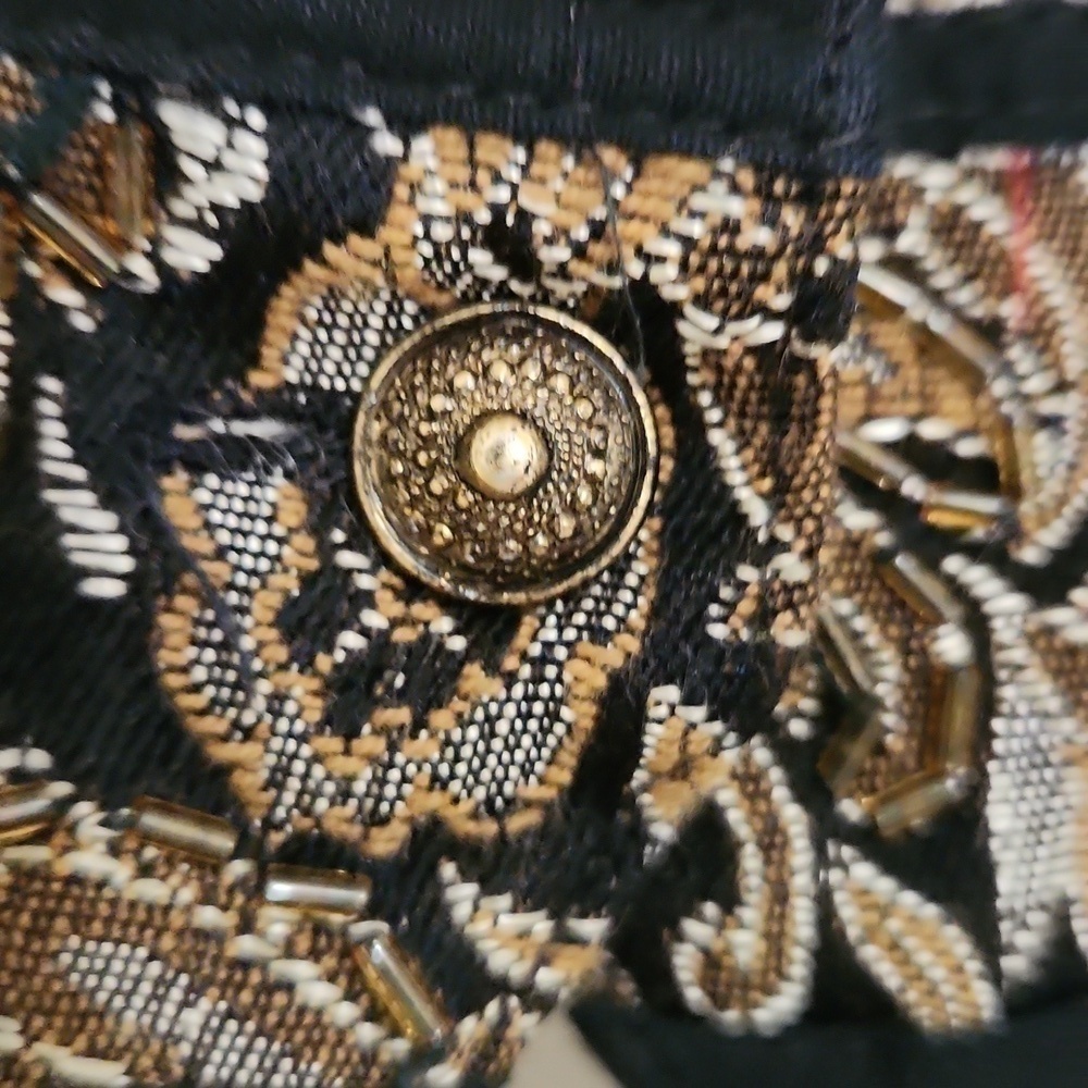Vintage Beaded Vest Jane Ashley Size Large Retro Glam Maximalist Collegiate - Picture 4 of 9